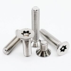 304 Stainless Steel Six Lobe Torx Flat Countersunk Head with Pin Tamper Proof