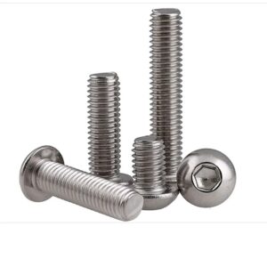 DIN7380 304 stainless steel button head hex bolt screw stainless steel round / pan head