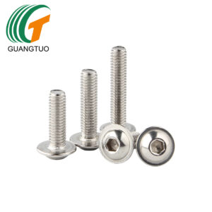 304 Stainless Steel Hex Socket Half Round Flange Screw Bolt with Collar Washer